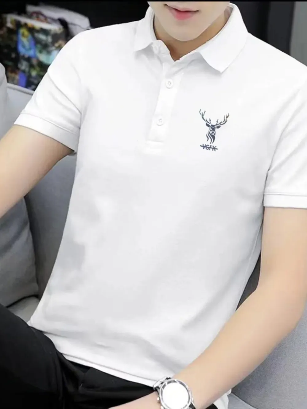 Men's Plus Size Short Sleeve Breathable Polo, image 10