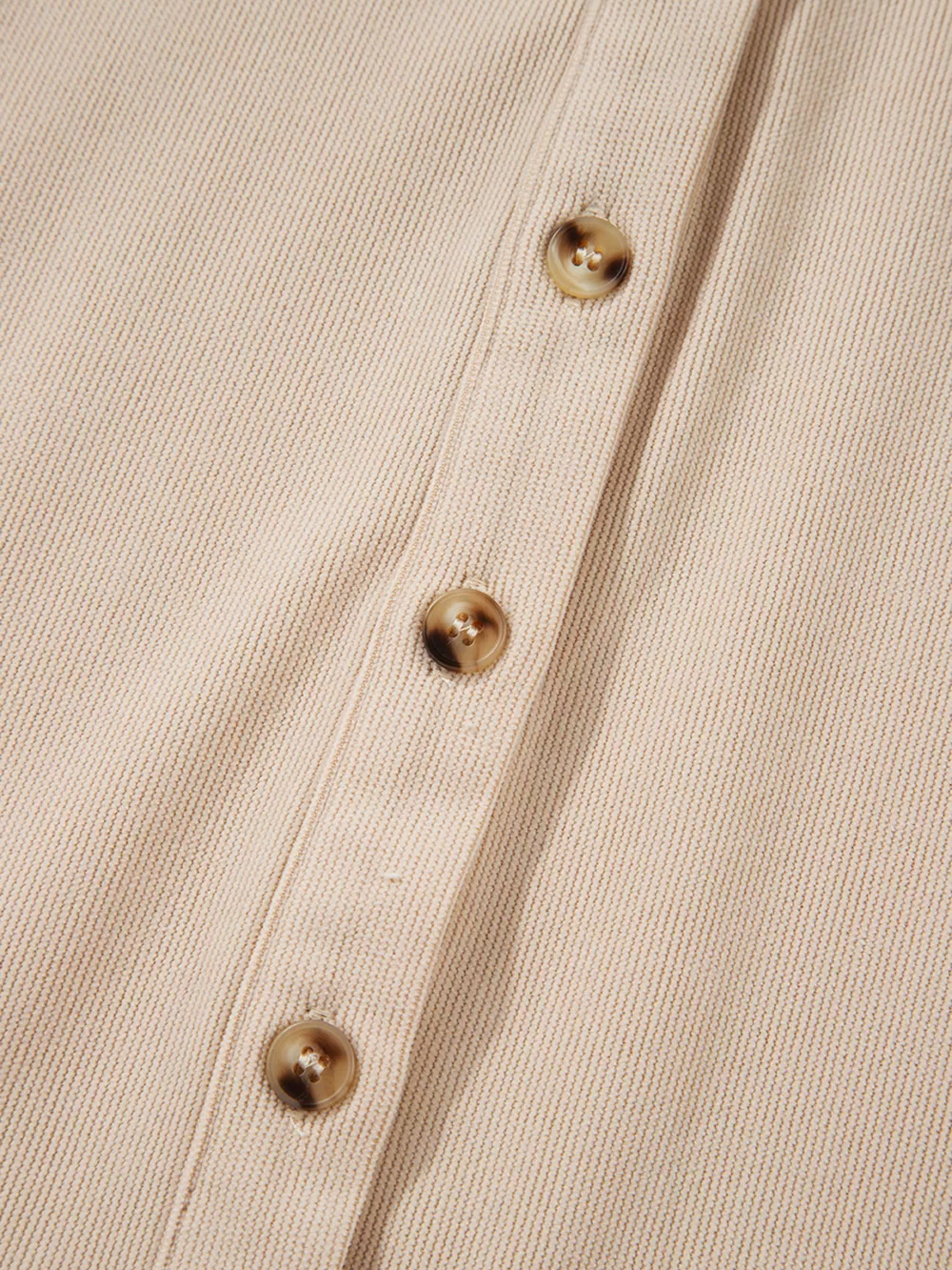 Corduroy Half Button Collared Long Sleeve Mini Dress, image 5
