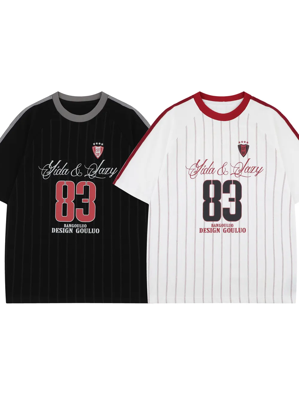 Men's Number 83 Striped Baseball T-Shirt, image 4