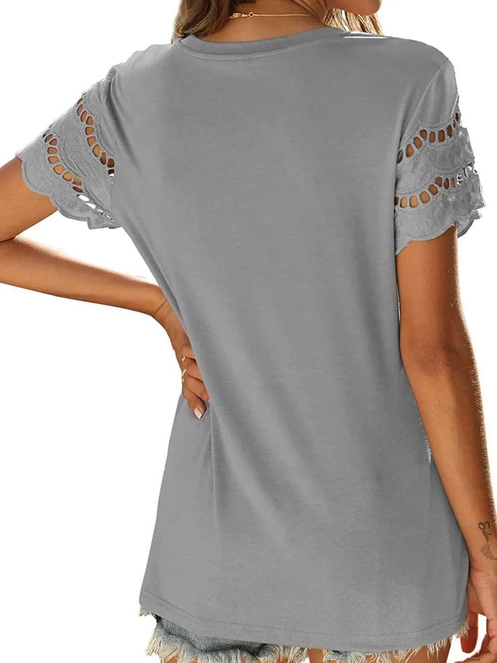 Round Neck Short Sleeve Casual T-Shirt, image 7