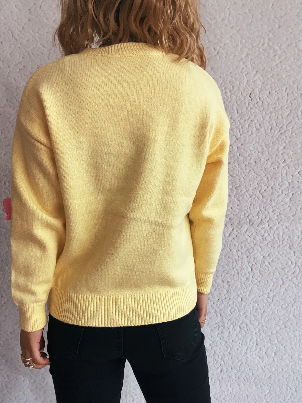 Bow Round Neck Long Sleeve Sweater, image 20