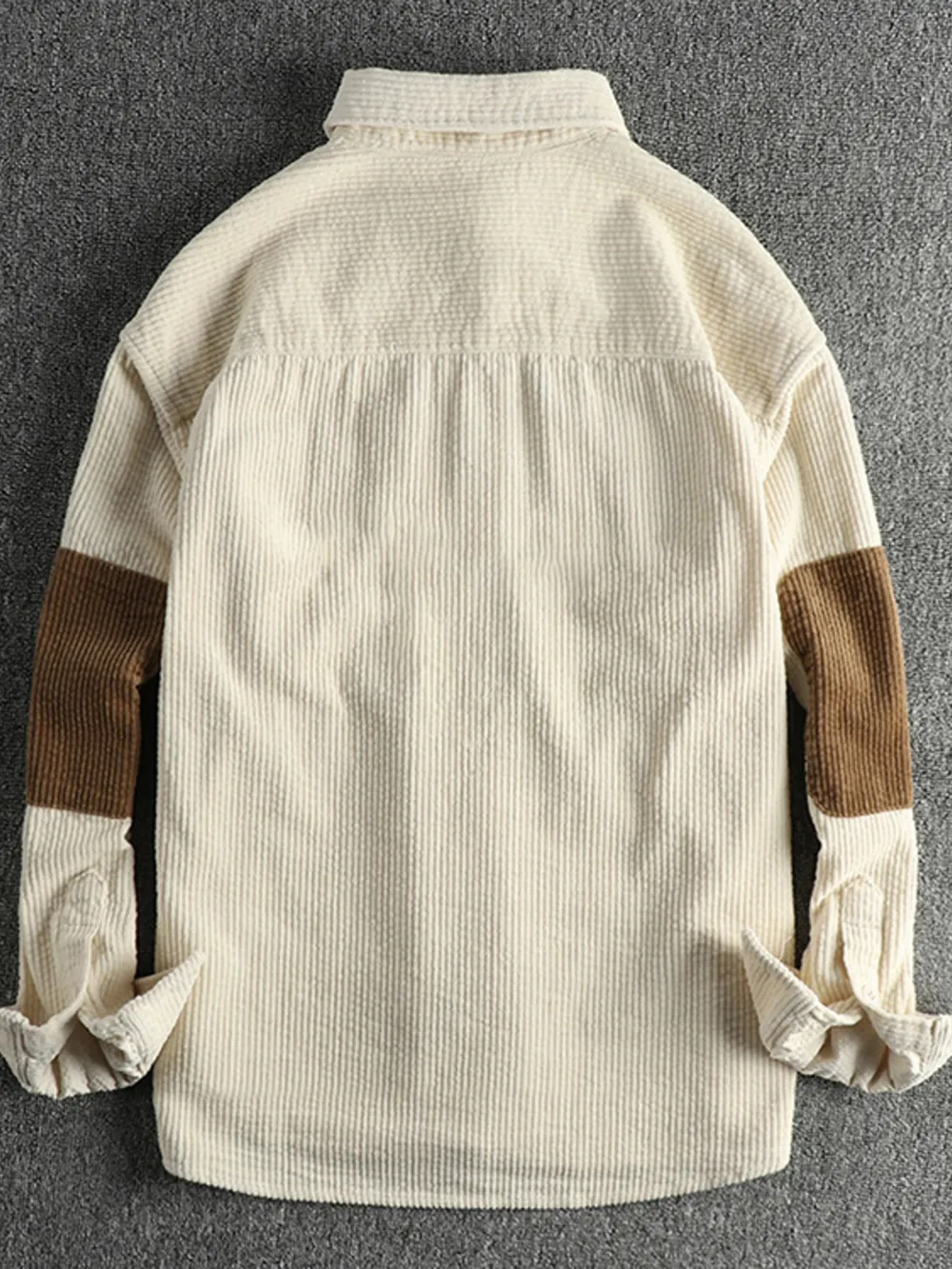 Men's Plus Size Button Up Corduroy Shirt, image 3