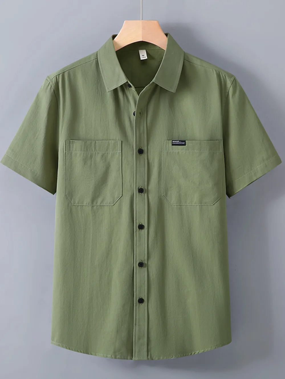 Men's Plus Size Button Up Short Sleeve Shirt, image 3