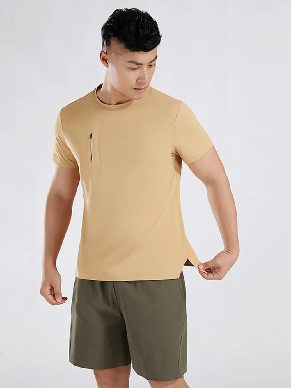 Men's Plus Size Round Neck Short Sleeve Active T-Shirt, image 3