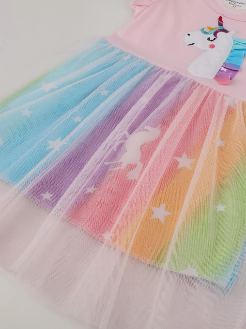 Children's Unicorn Rainbow Tutu Dress, image 4