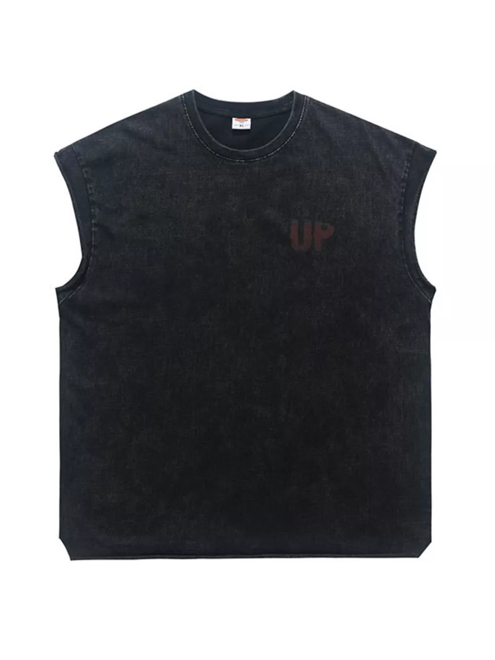 Men's Vintage Washed Tank Top with 'UP' Letter, image 5