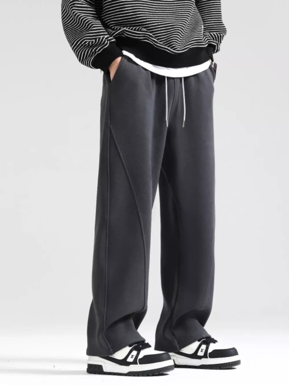 Men's Plus Size Wide Leg Casual Pants, image 4