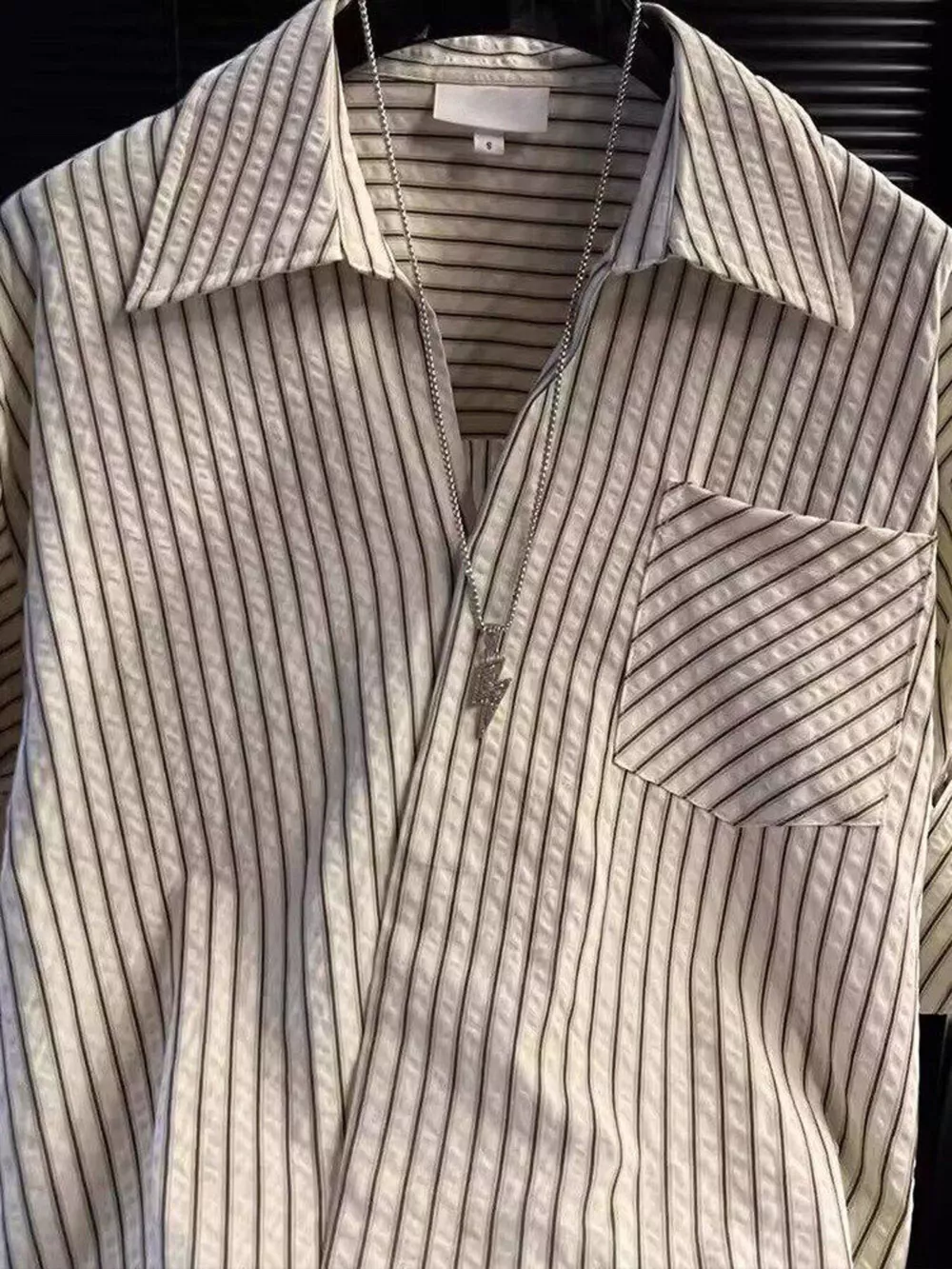 Men's Striped Roll-Up Sleeve Shirt, image 2