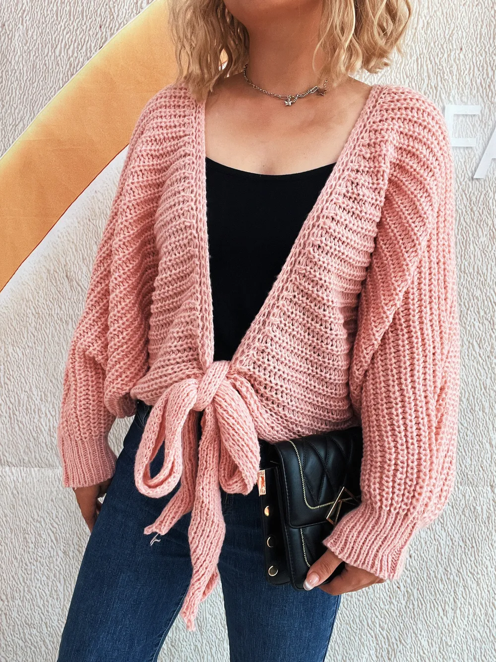 Tie Front Long Sleeve Cardigan, image 9