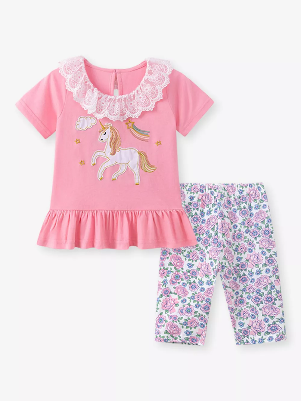 Children's Unicorn Top and Pants Two-Piece Set, image 2