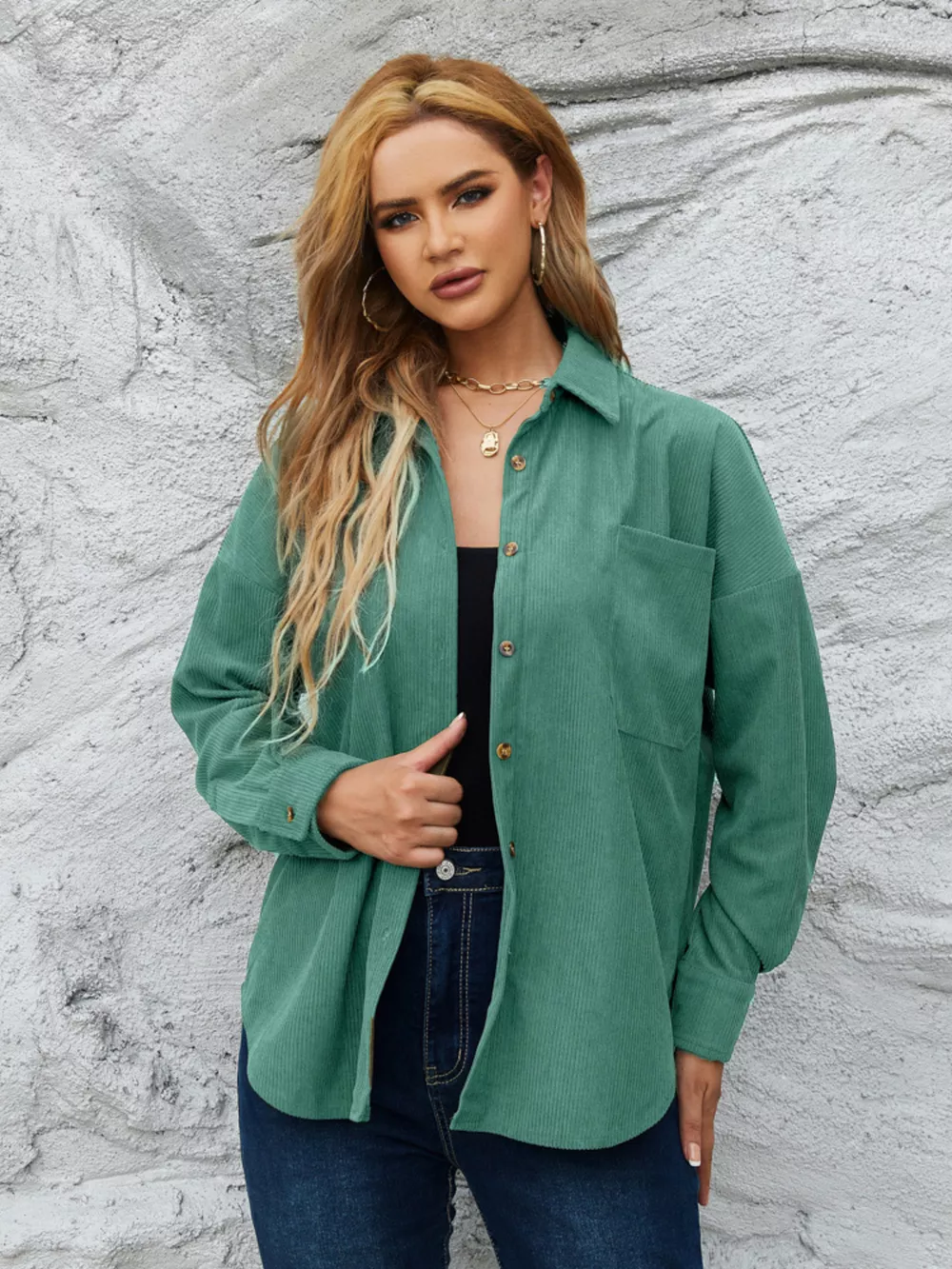 Corduroy Button-Up Shirt, image 16