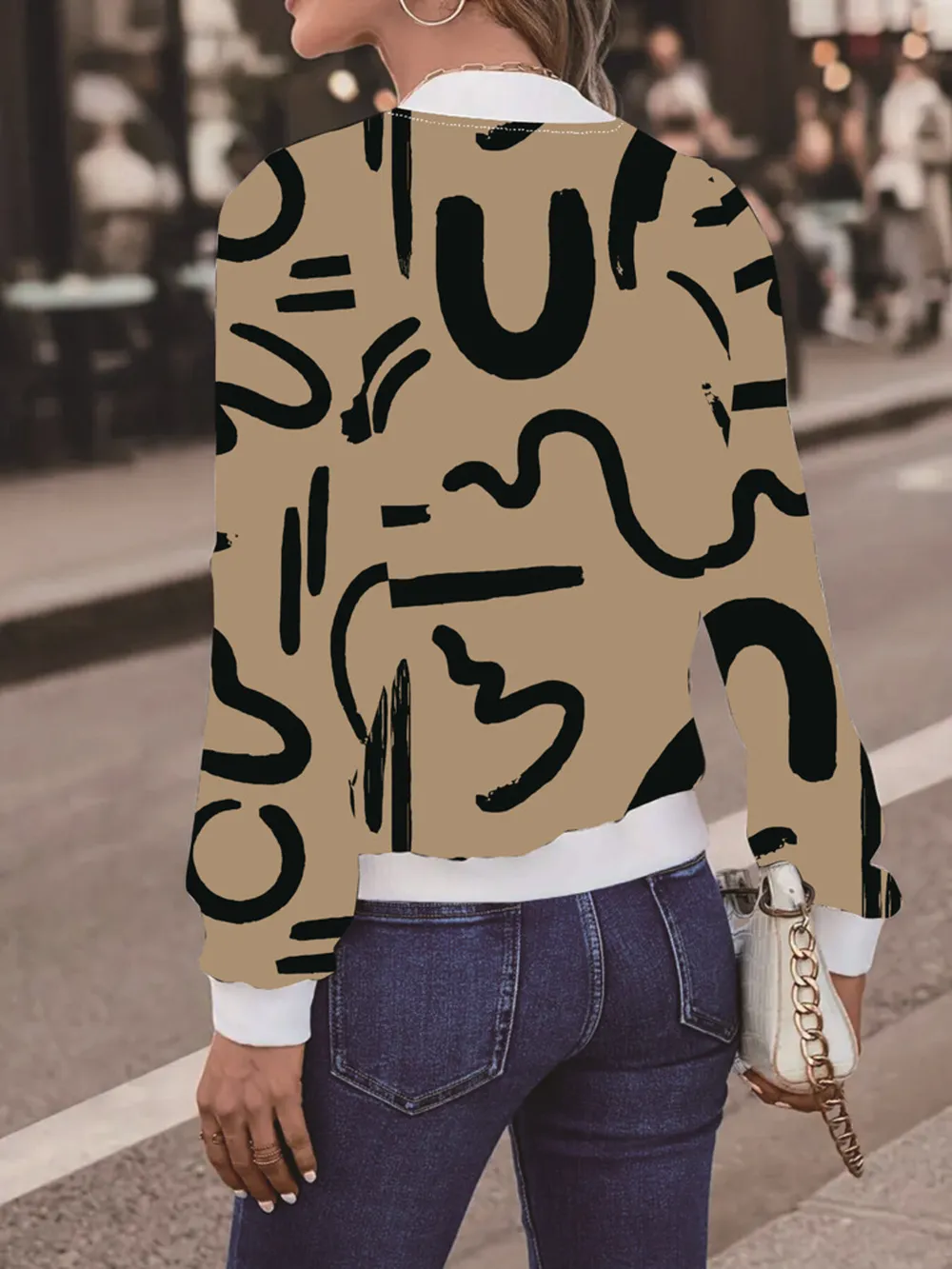 Number Print Zip Up Jacket, image 7