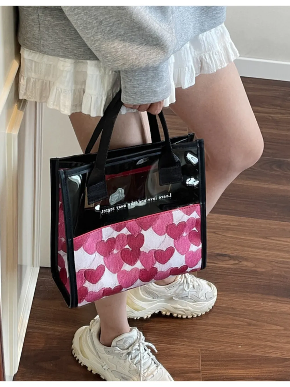 Heart Print Fashion Handbag, image 5