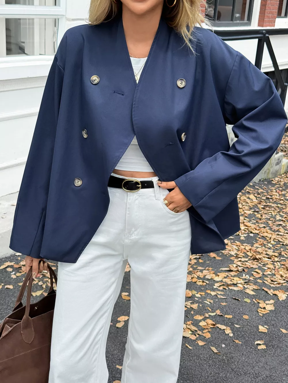 Double-Breasted Long Sleeve Jacket, image 6