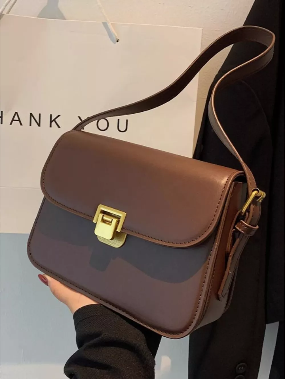 Buckle Flap Shoulder Bag, image 3