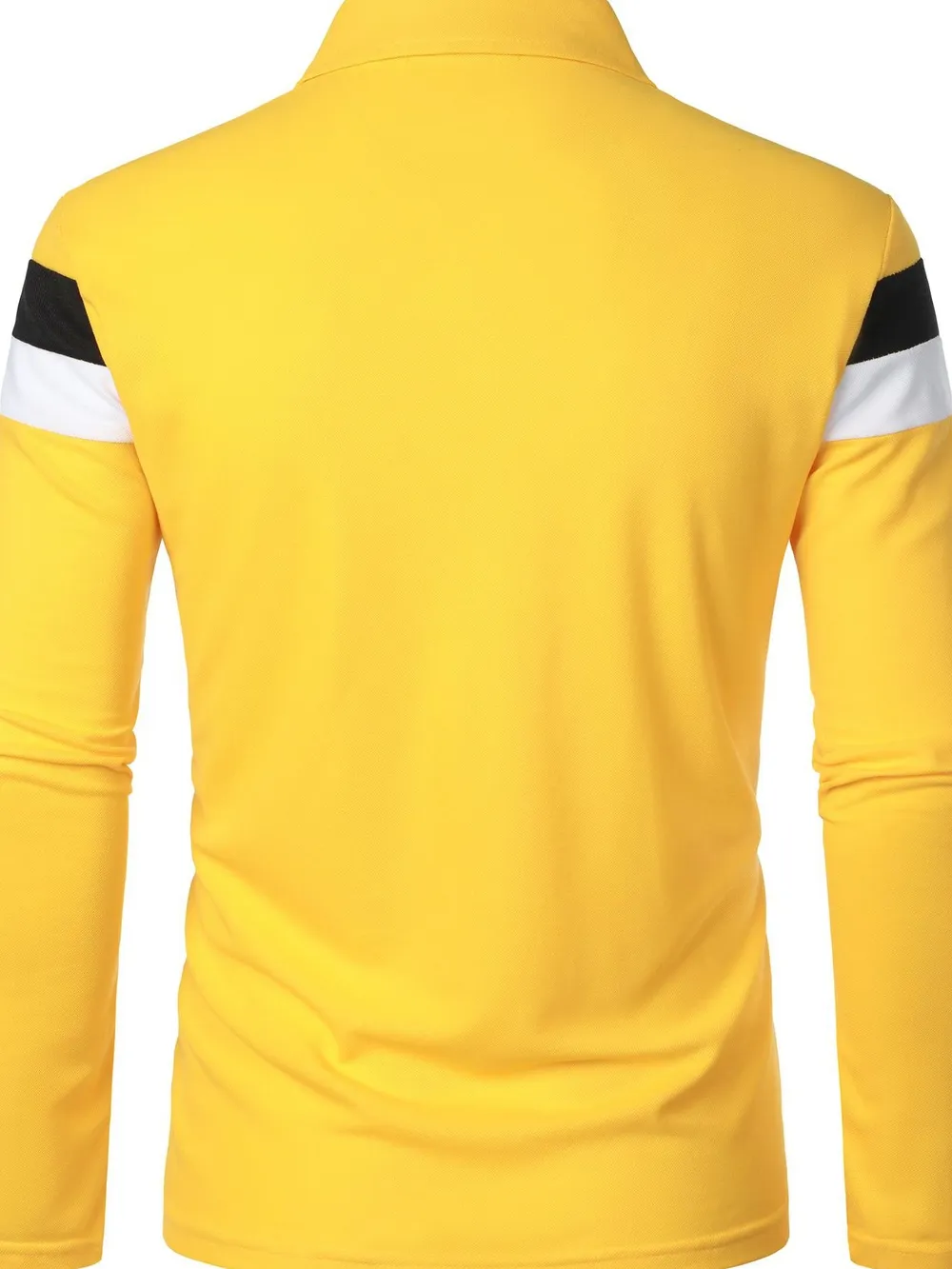 Men's Full Size Color Block Long Sleeve Polo Plus Size, image 6