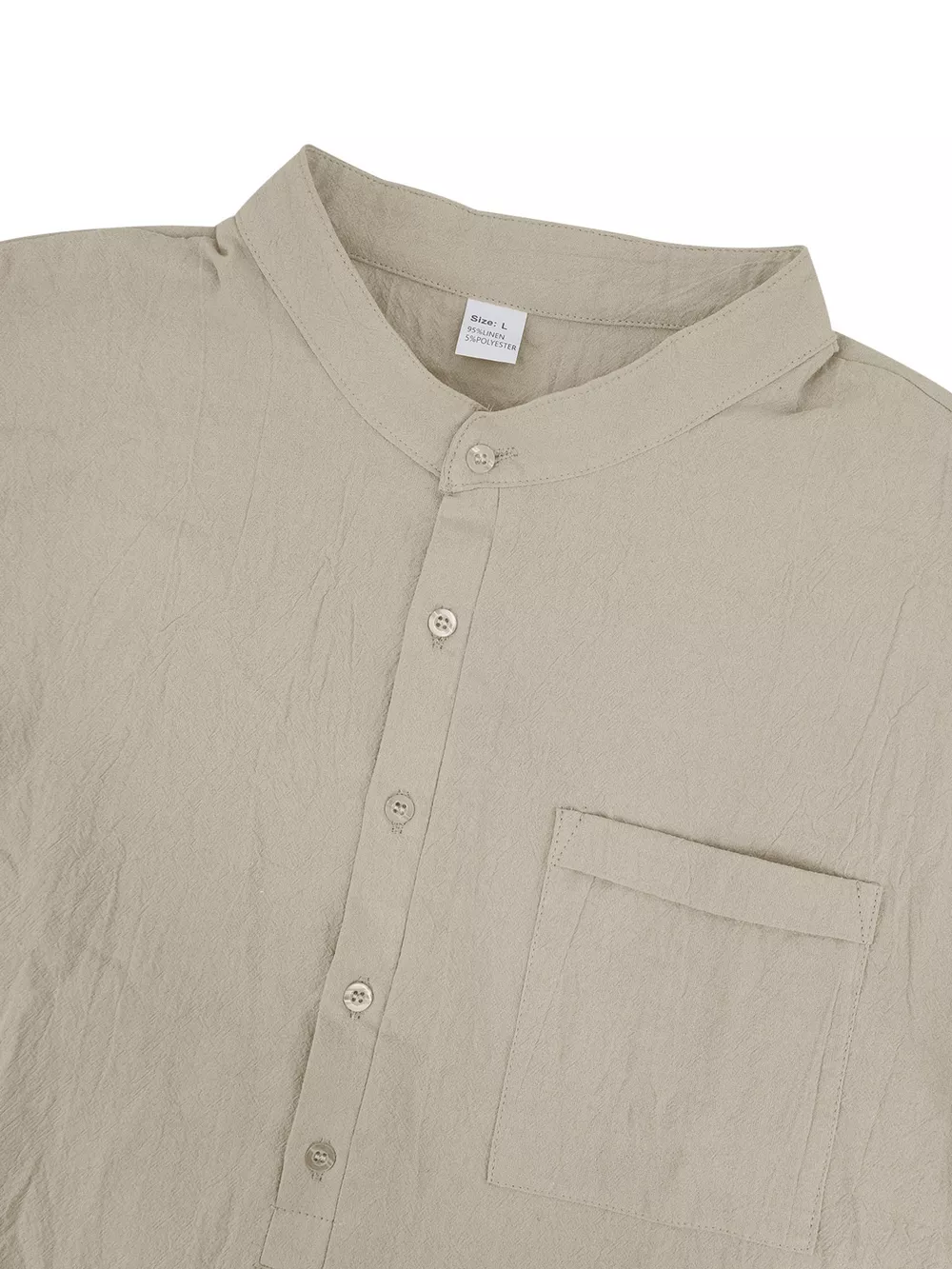 Men's Full Size Button Detail Long Sleeve Shirt Plus Size, image 14