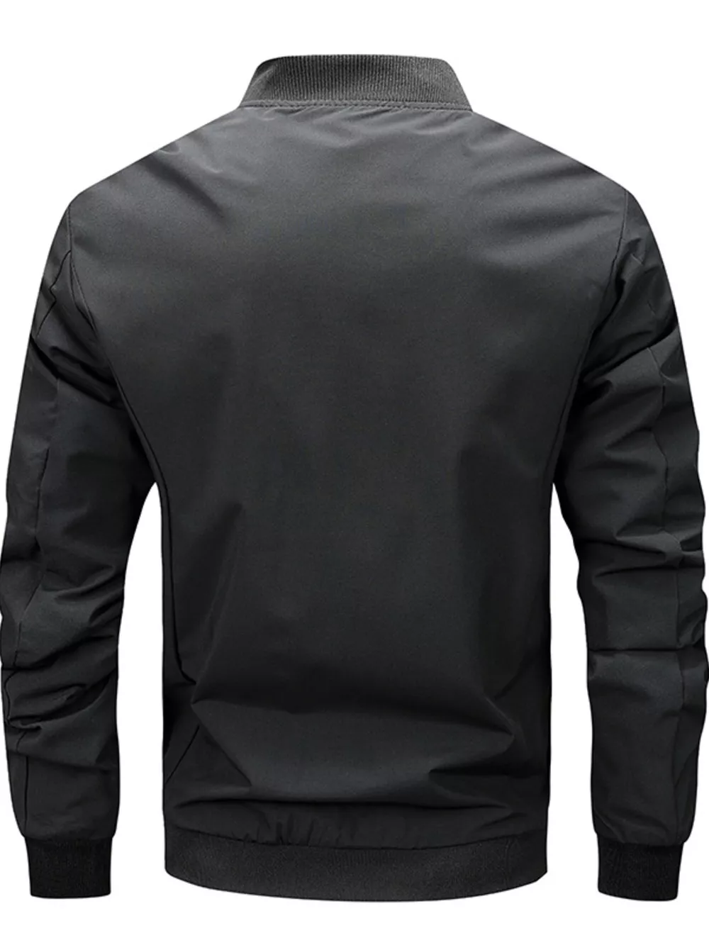 Men's Plus Size Zip Up Bomber Jacket, image 7