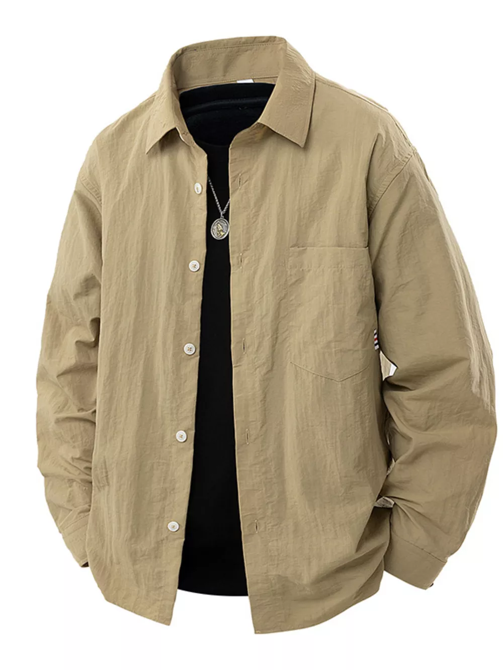 Men's Plus Size Lightweight Button-Down Shirt, image 4