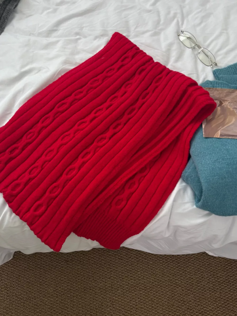 Textured Knit Winter Scarf, image 3