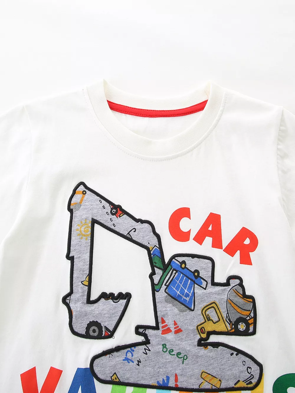 Children's Cartoon Car Print Short Sleeve Tee and Shorts Set, image 3