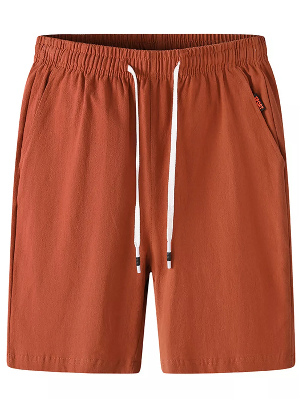 Men's Plus Size Casual Elastic Waist Drawstring Shorts, image 4