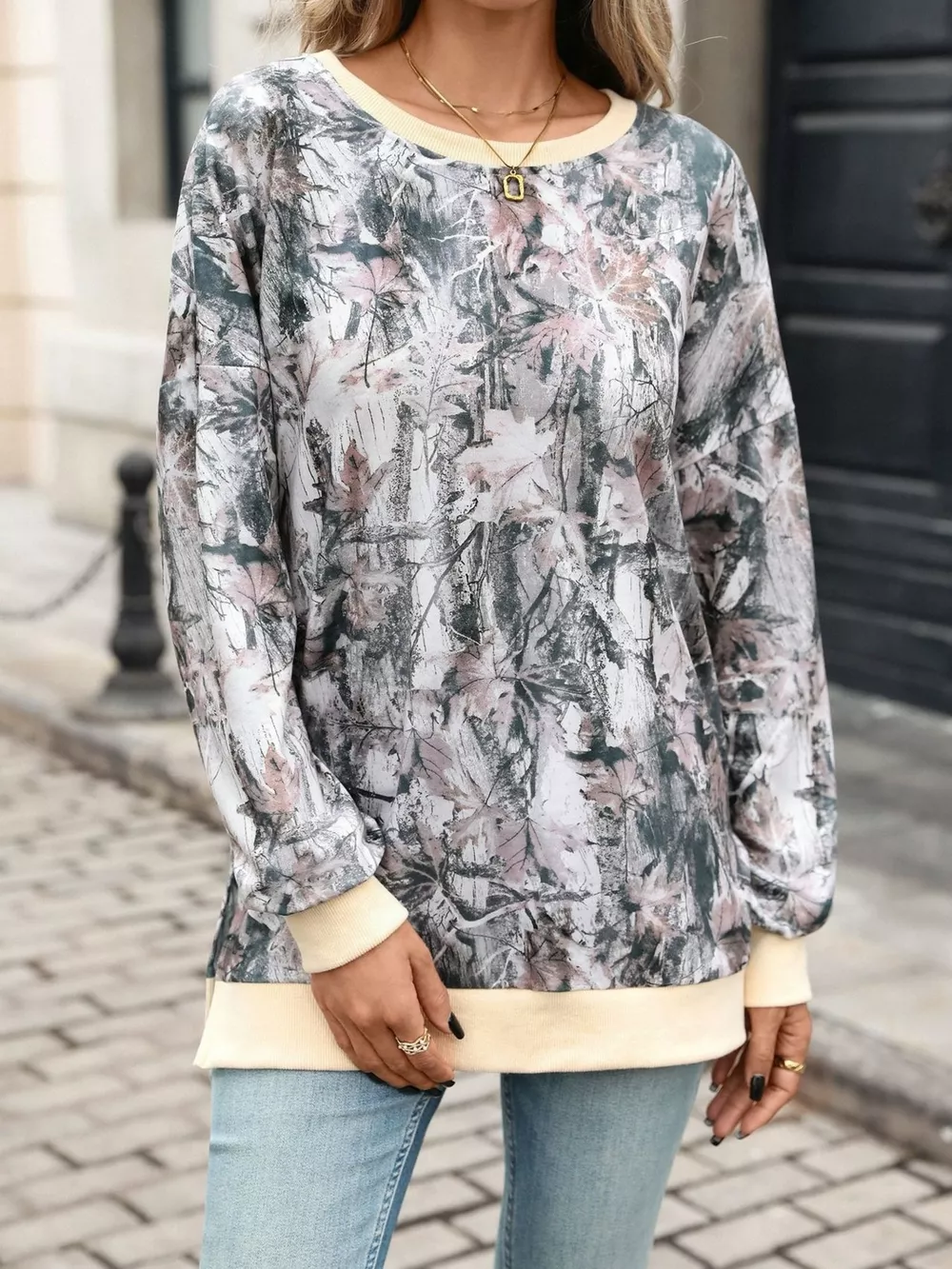 Camouflage Print Crewneck Sweatshirt, image 15