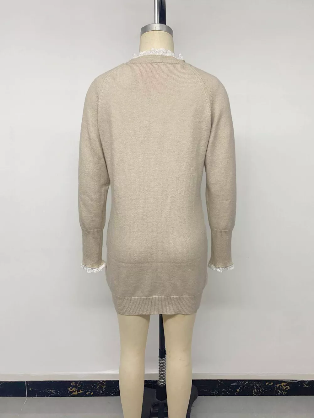 Cable Knit Raglan Sleeve Sweater Dress, image 8
