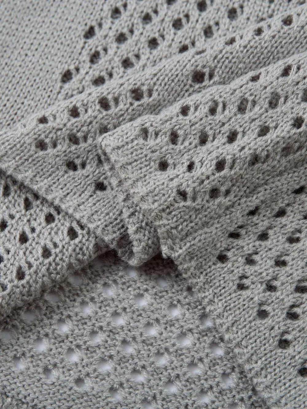 Men's Openwork Button Detail Knit Henley T-Shirt, image 19