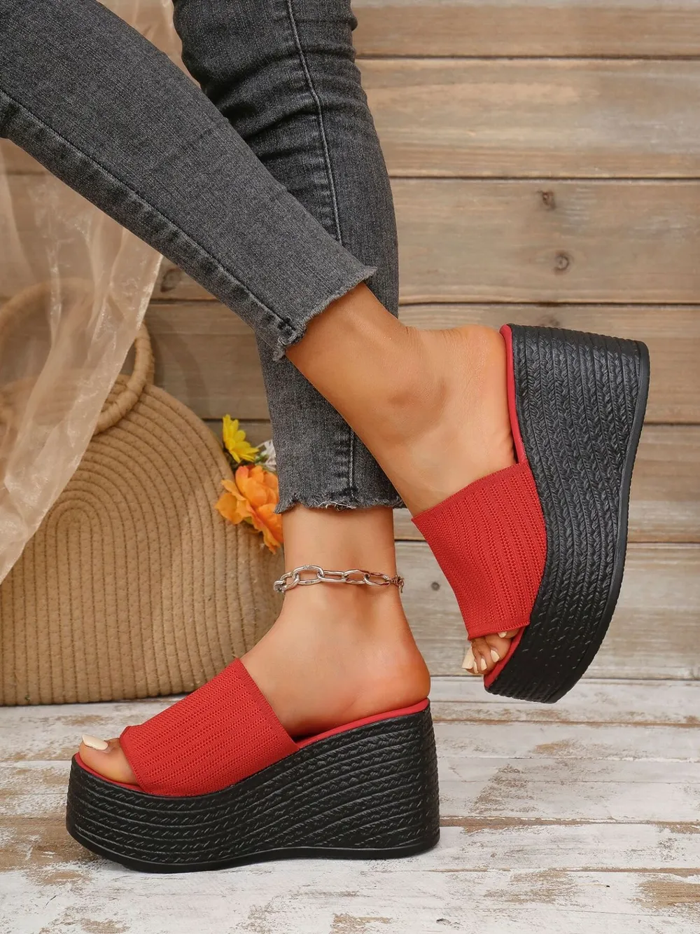 Open Toe Platform Wedge Sandals, image 15