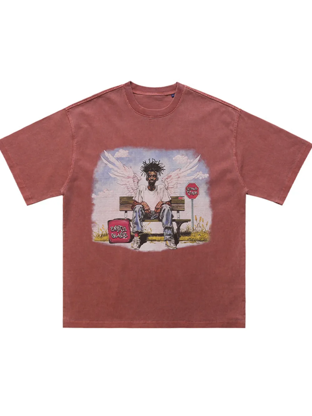 Men's Graphic Oversized Washed T-Shirt, image 3