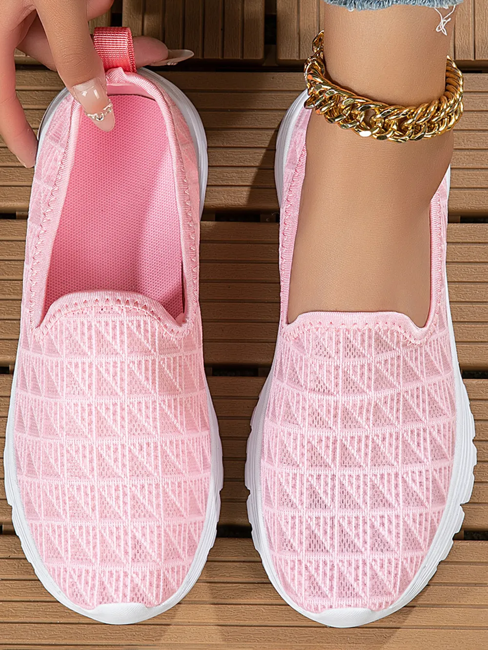 Breathable Mesh Slip-On Sneakers, image 4