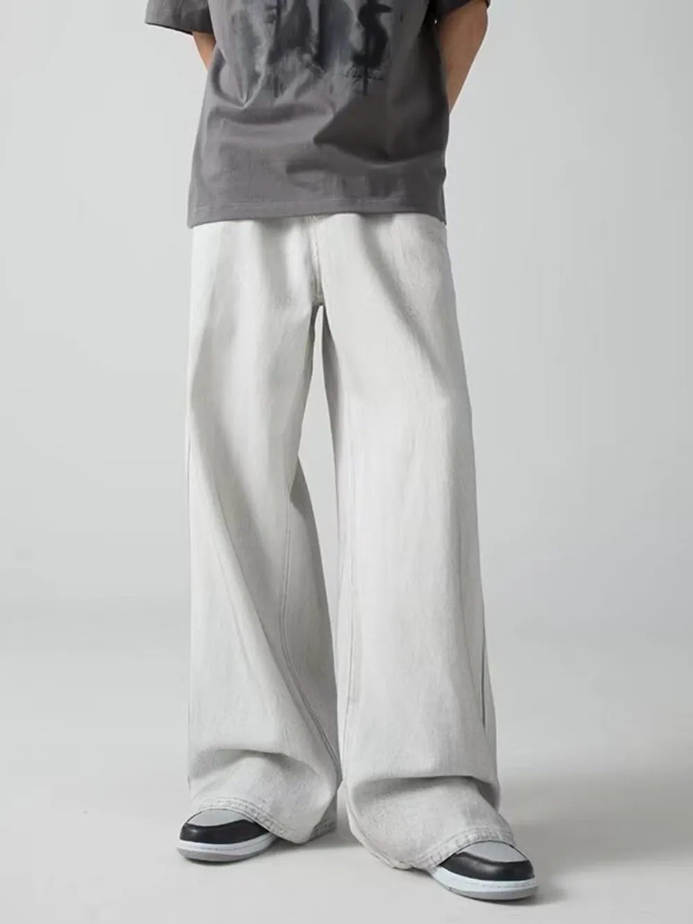 Men's Plus Size Wide Leg Pants