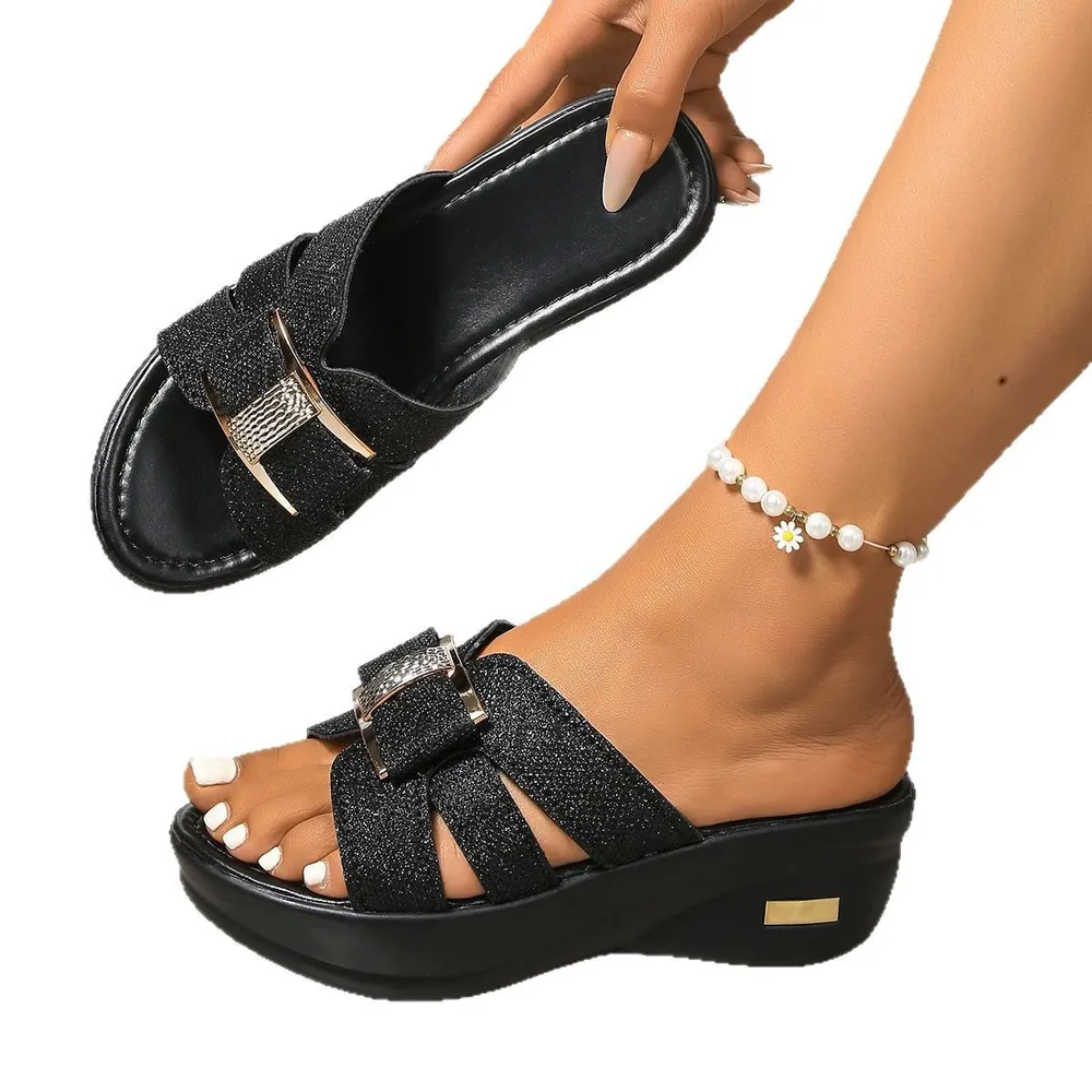 Open Toe Platform Wedge Sandals, image 4