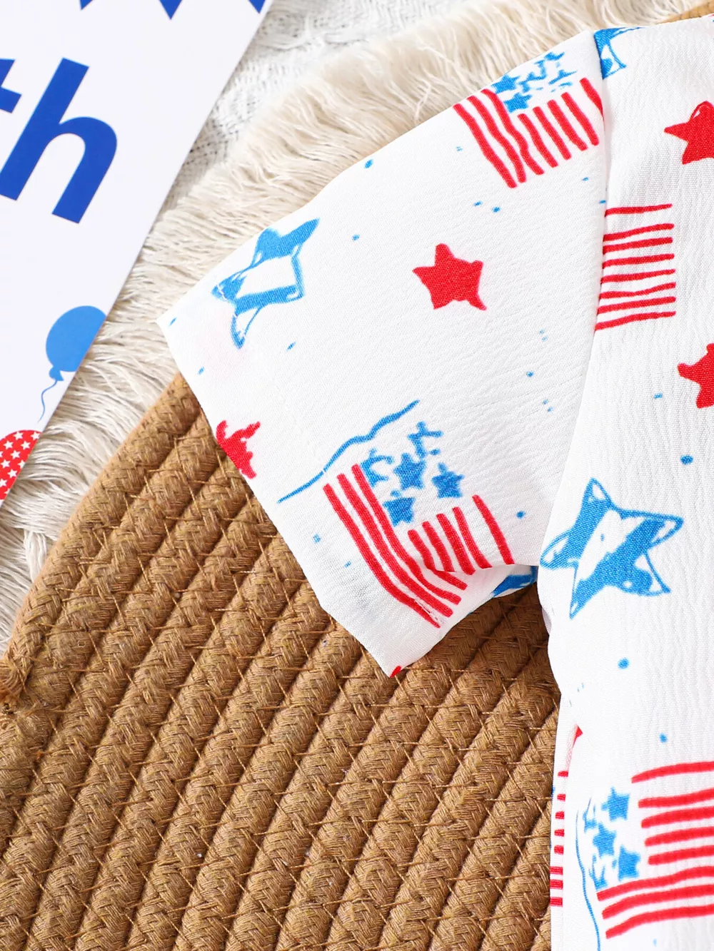 Children's Patriotic Short Sleeve Shirt and Shorts Set, image 4