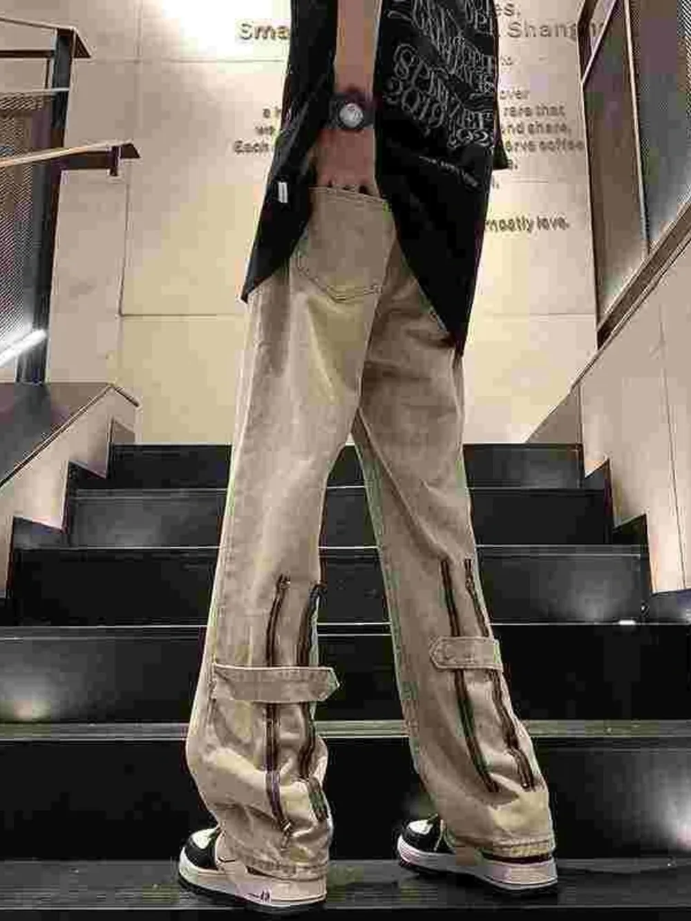 Men's Full Size Wash Wide Leg Jeans Plus Size, image 3