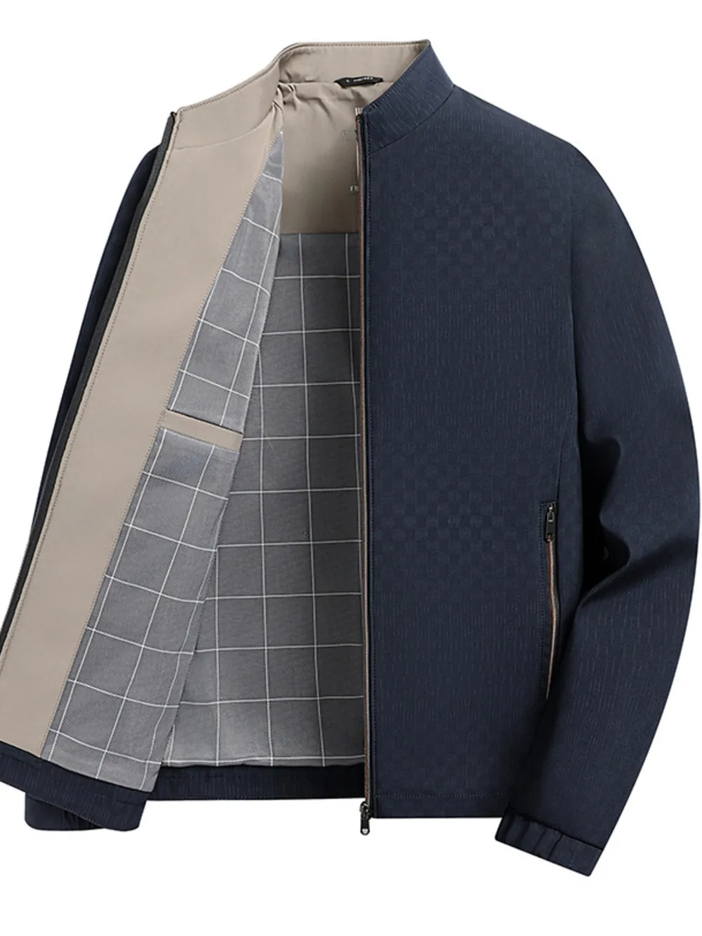 Men's Plus Size Zip Up Long Sleeve Jacket, image 7