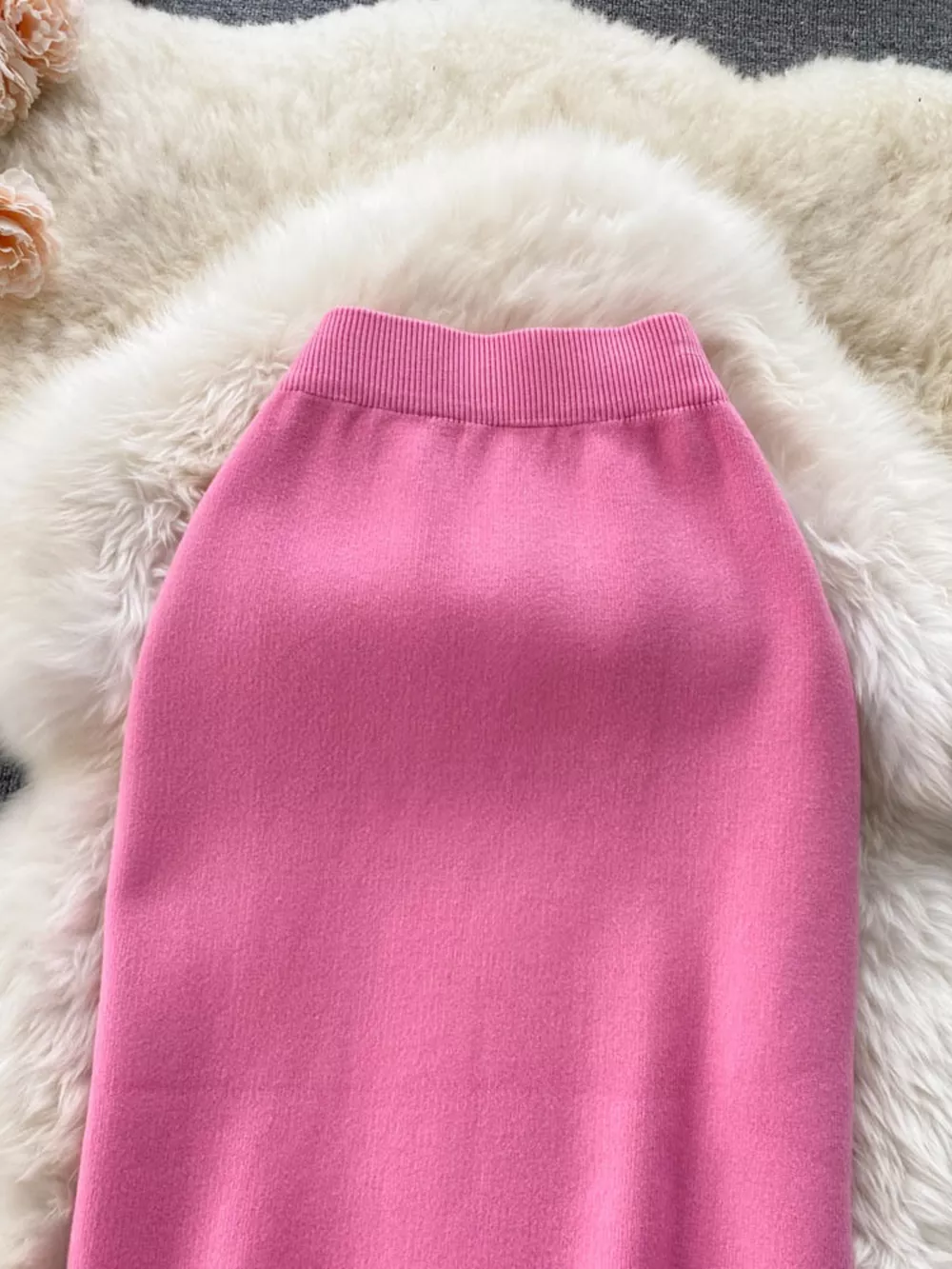 Slit Knit Midi Skirt, image 3