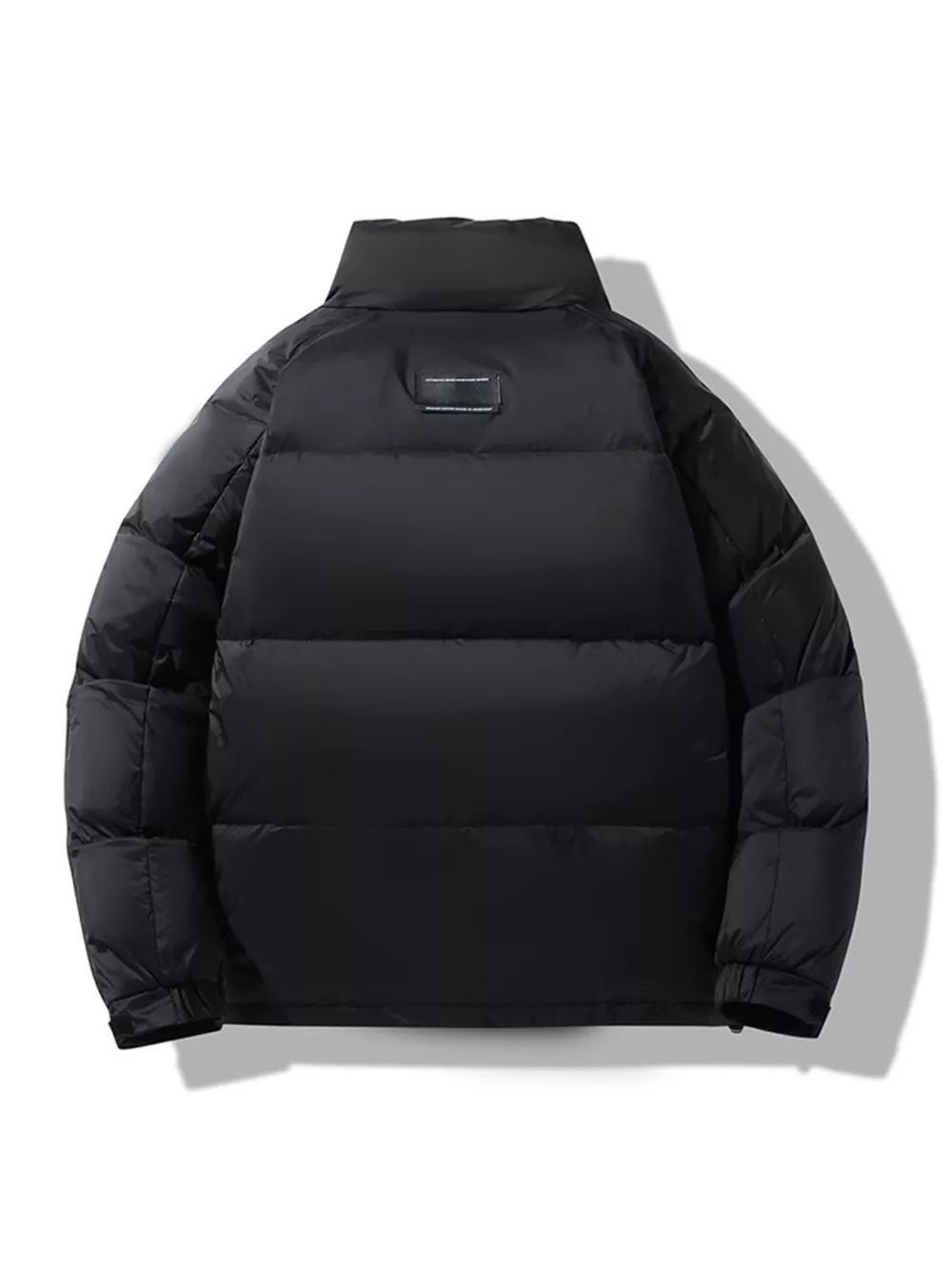 Men's Plus Size Stand Collar Puffer Jacket with Side Zipper Pockets, image 2