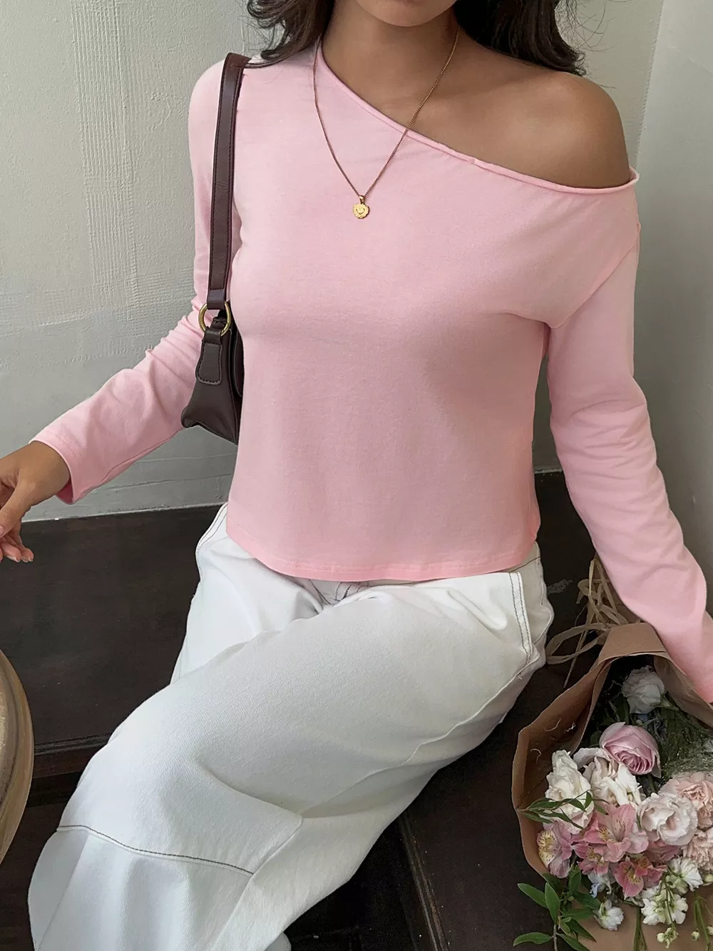 One-Shoulder Long Sleeve T-Shirt, image 4