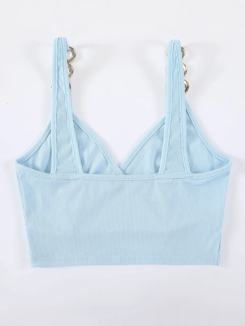 Chain Strap Ribbed Cami Top, image 4