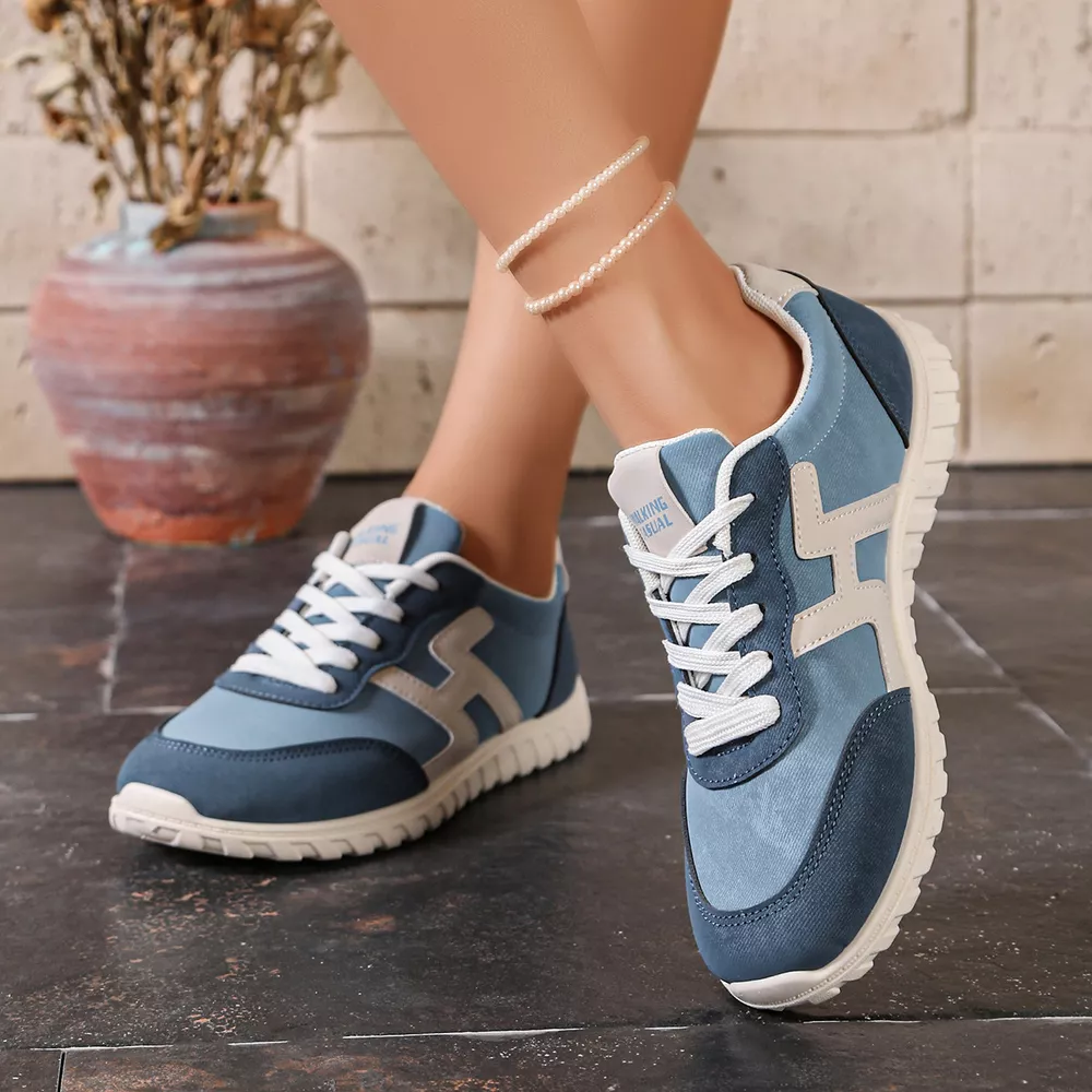 Round Toe Lace Up Sneakers, image 3
