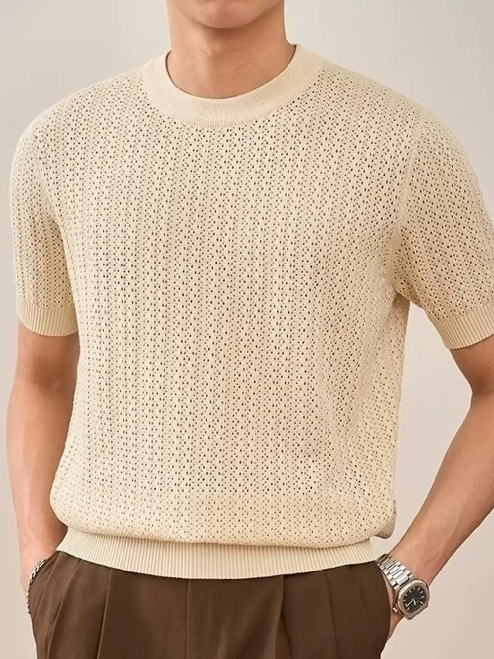 Men's Full Size Breathable Short Sleeve T-Shirt Plus Size, image 2