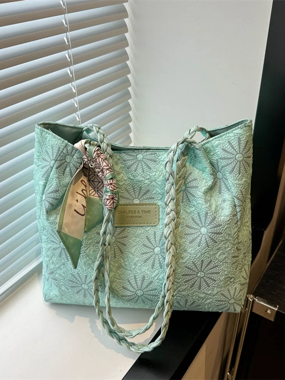 Braided Handle Tote Bag, image 12