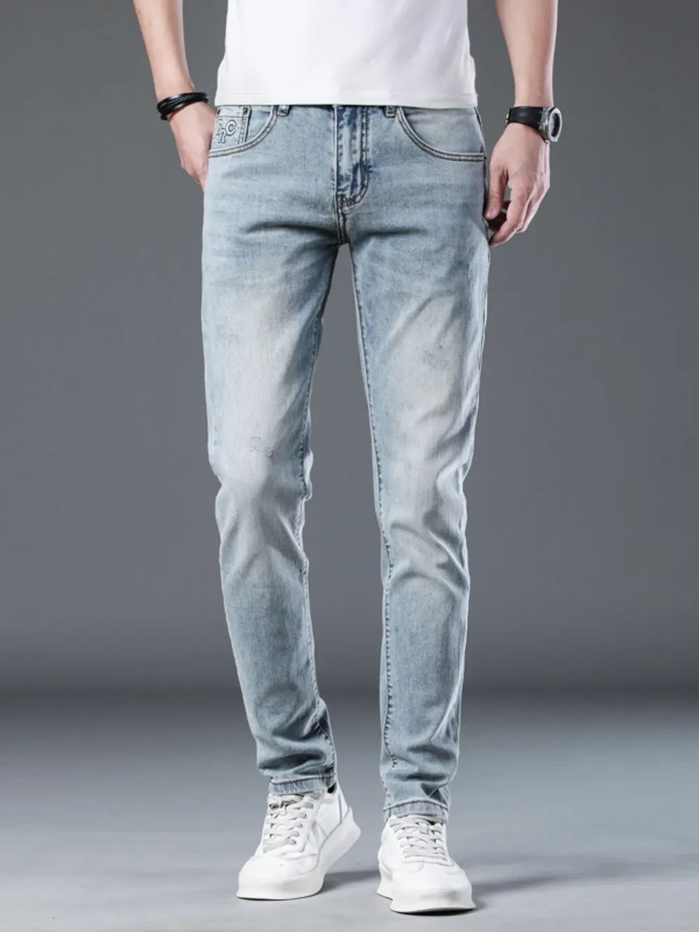 Men's Wash Slim Fit Jeans, image 2