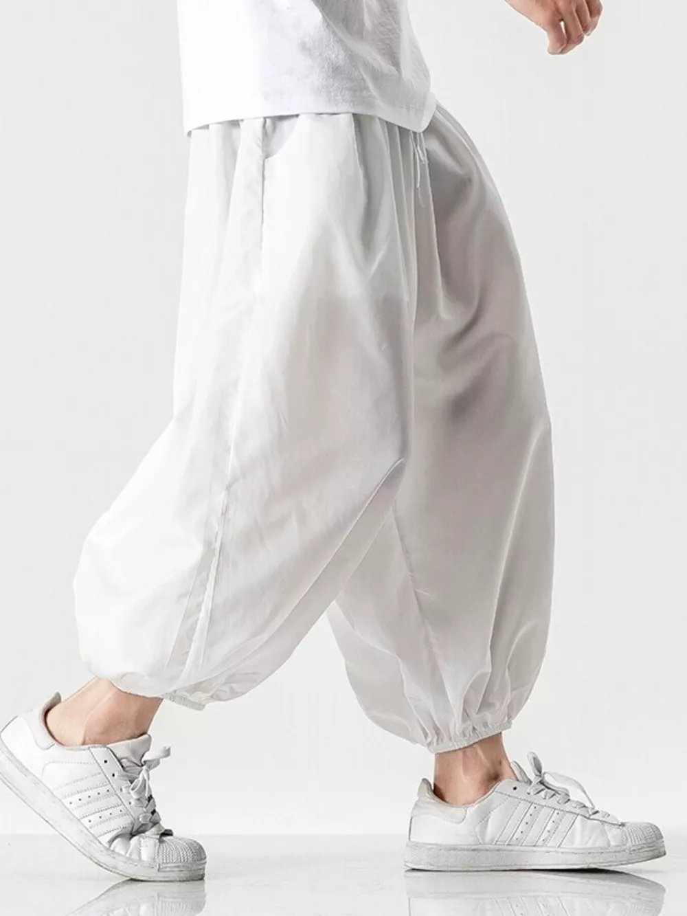 Men's Plus Size Loose Fit Harem Pants, image 8