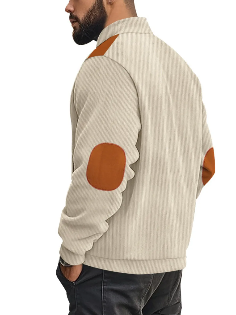 Men's Full Size Zip Up Long Sleeve Jacket Plus Size, image 4