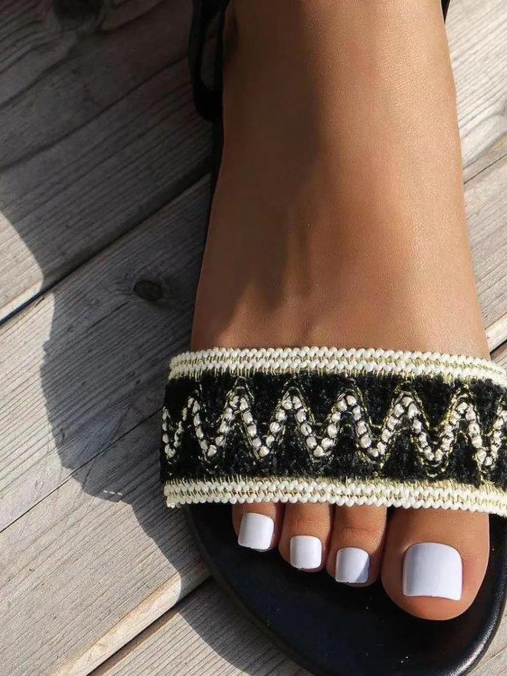 Lace-Up Ankle Strap Flat Sandals, image 5