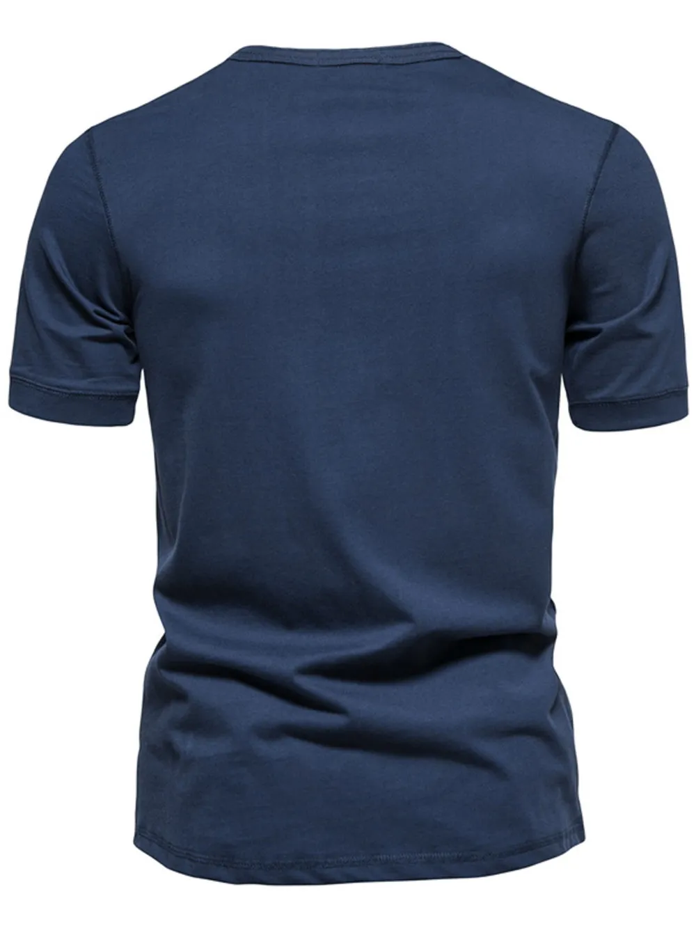 Men's Full Size Henley Style T-Shirt with Button Detail Plus Size, image 9