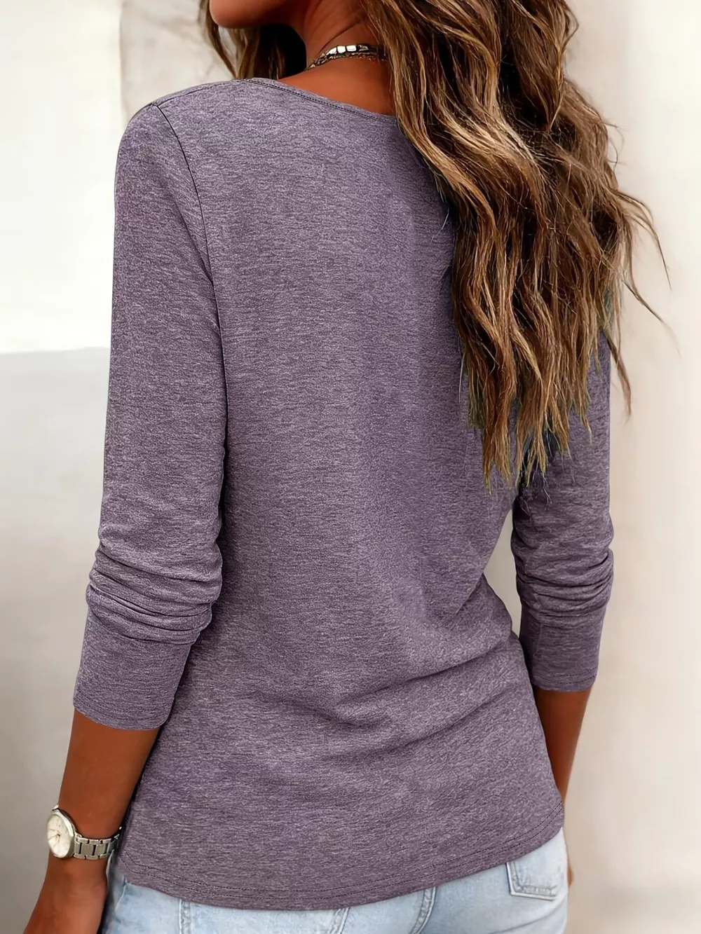 Cowl Neck Long Sleeve T-Shirt, image 3